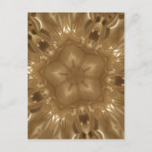 Elegant Gold Brown Kaleidoscoop Star Design Briefkaart (Voorkant)