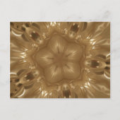 Elegant Gold Brown Kaleidoscoop Star Design Briefkaart (Voorkant)