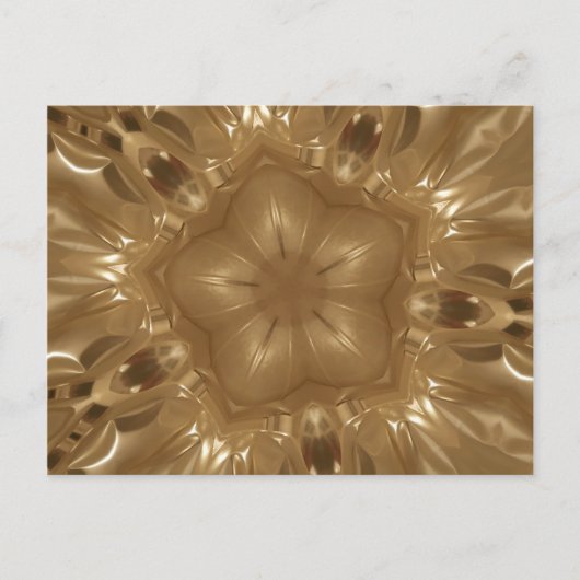Elegant Gold Brown Kaleidoscoop Star Design Briefkaart (Voorkant)