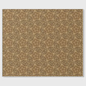 Elegant Gold Brown Kaleidoscoop Star Design Cadeaupapier (Vlak)