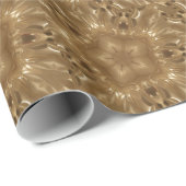 Elegant Gold Brown Kaleidoscoop Star Design Cadeaupapier (Rol Hoek)