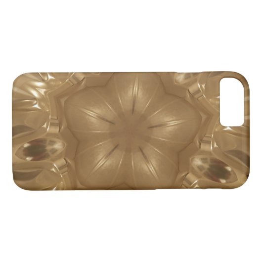 Elegant Gold Brown Kaleidoscoop Star Design Case-Mate iPhone Case (Achterkant (Horizontaal))
