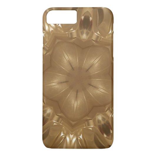 Elegant Gold Brown Kaleidoscoop Star Design Case-Mate iPhone Case (Achterkant)