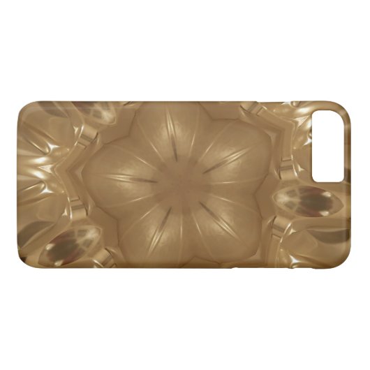 Elegant Gold Brown Kaleidoscoop Star Design Case-Mate iPhone Case (Achterkant (Horizontaal))