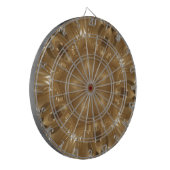 Elegant Gold Brown Kaleidoscoop Star Design Dartbord (Voorkant Links)
