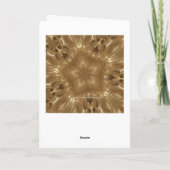 Elegant Gold Brown Kaleidoscoop Star Design Feestdagen Kaart (Achterkant)
