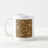 Elegant Gold Brown Kaleidoscoop Star Design Koffiemok (Links)