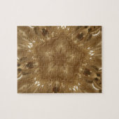 Elegant Gold Brown Kaleidoscoop Star Design Legpuzzel (Horizontaal)