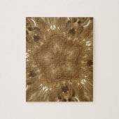 Elegant Gold Brown Kaleidoscoop Star Design Legpuzzel (Verticaal)