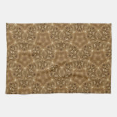 Elegant Gold Brown Kaleidoscoop Star Design Theedoek (Horizontaal)