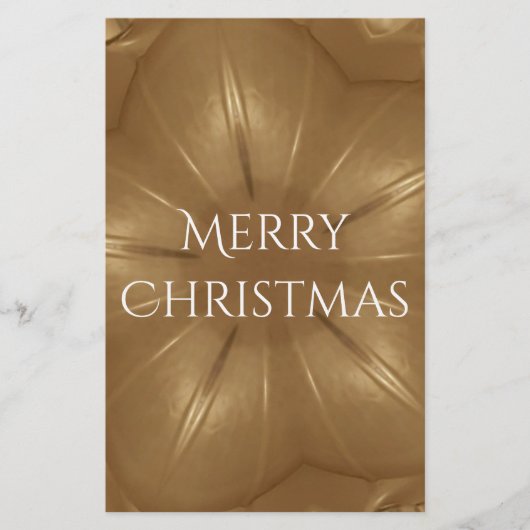 Elegant Gold Brown Kerstmis Kaleidoscoop Star Briefpapier (Voorkant)