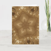 Elegant Gold Brown Kerstmis Kaleidoscoop Star Feestdagen Kaart (Voorkant)