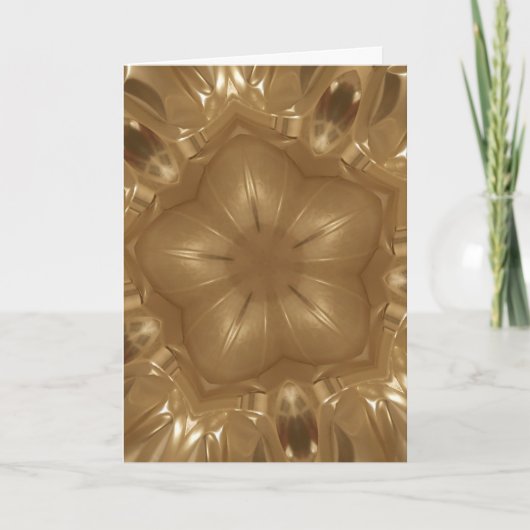 Elegant Gold Brown Kerstmis Kaleidoscoop Star Feestdagen Kaart (Voorkant)