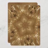 Elegant Gold Brown Kerstmis Kaleidoscoop Star Feestdagenkaart (Voorkant / Achterkant)