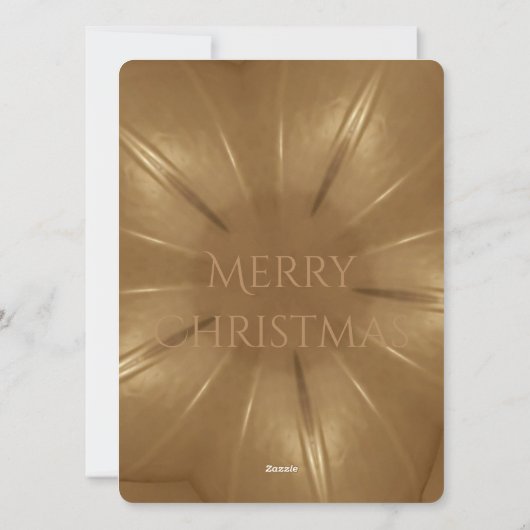 Elegant Gold Brown Kerstmis Kaleidoscoop Star Feestdagenkaart (Achterkant)
