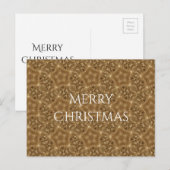 Elegant Gold Brown Kerstmis Kaleidoscoop Star Feestdagenkaart (Voorkant / Achterkant)