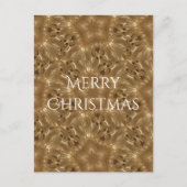 Elegant Gold Brown Kerstmis Kaleidoscoop Star Feestdagenkaart (Voorkant)