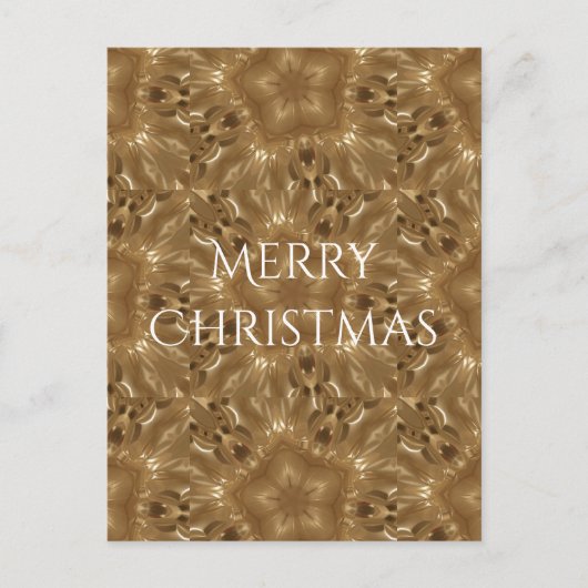 Elegant Gold Brown Kerstmis Kaleidoscoop Star Feestdagenkaart (Voorkant)