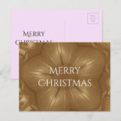 Elegant Gold Brown Kerstmis Kaleidoscoop Star Feestdagenkaart (Voorkant / Achterkant)
