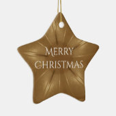 Elegant Gold Brown Kerstmis Kaleidoscoop Star Keramisch Ornament (Rechts)