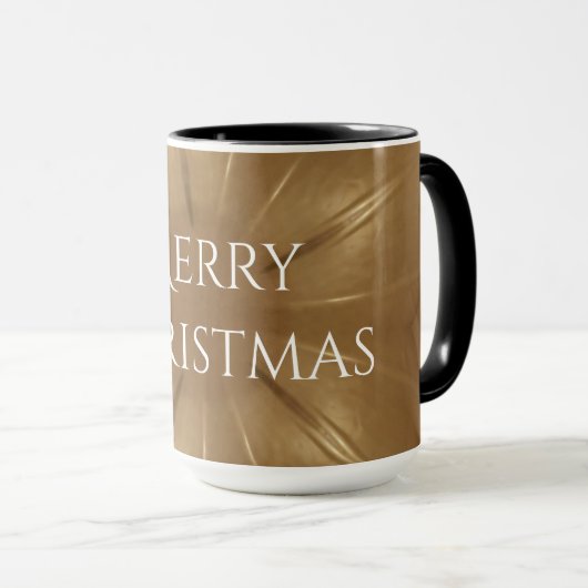 Elegant Gold Brown Kerstmis Kaleidoscoop Star Mok (Voorkant rechts)