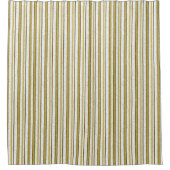 Elegant Gold Brown Stripes Modern hedendaags Douchegordijn (Voorkant)