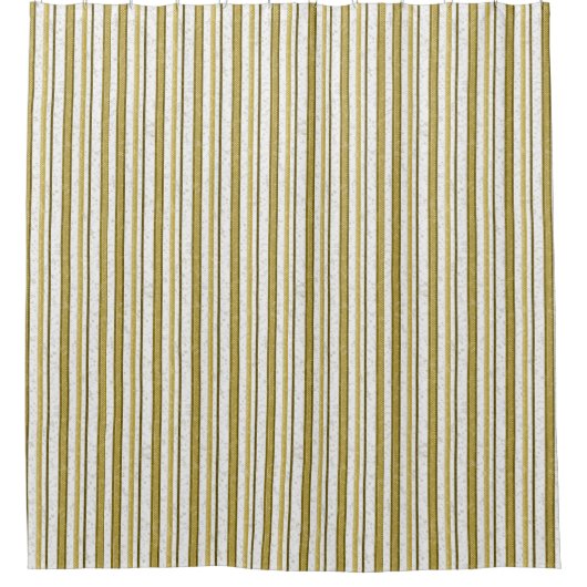 Elegant Gold Brown Stripes Modern hedendaags Douchegordijn (Voorkant)