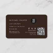 Elegant Gold brown Watercolor Agate Professional Visitekaartje (Achterkant)