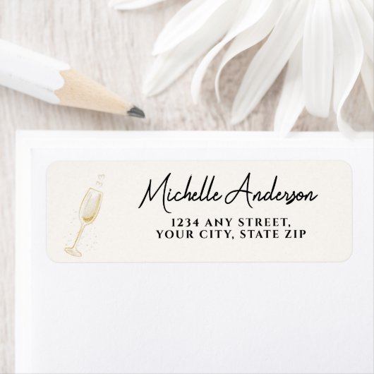 Elegant Gold Brunch & Bubbly Bridal Shower  Etiket (Insitu)