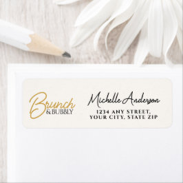 Elegant Gold Brunch & Bubbly Bridal Shower  Etiket