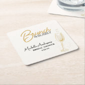 Elegant Gold Brunch & Bubbly Bridal Shower  Kartonnen Onderzetters (Schuin)