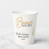 Elegant Gold Brunch & Bubbly Bridal Shower  Papieren Bekers (Achterkant)