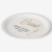 Elegant Gold Brunch & Bubbly Bridal Shower  Papieren Bordje (Gekanteld)