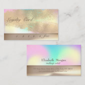 Elegant Gold Brush Stroke Ombre Loyalty Card (Voorkant / Achterkant)