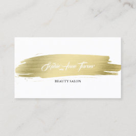 Elegant Gold Brush Stroke Professional Appointment Afsprakenkaartje