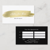 Elegant Gold Brush Stroke Professional Appointment Afsprakenkaartje (Voorkant / Achterkant)