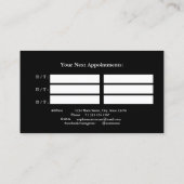 Elegant Gold Brush Stroke Professional Appointment Afsprakenkaartje (Achterkant)