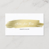 Elegant Gold Brush Stroke Professional Appointment Afsprakenkaartje (Voorkant)