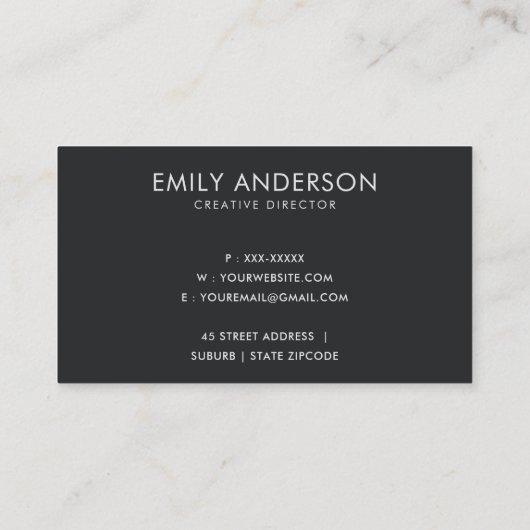 ELEGANT GOLD BRUSH STROKE STAIN CIRCLE MARK LOGO VISITEKAARTJE (Achterkant)