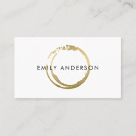 ELEGANT GOLD BRUSH STROKE STAIN CIRCLE MARK LOGO VISITEKAARTJE