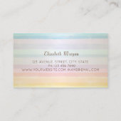 Elegant Gold Brush Stroke Waterverf Striped Visitekaartje (Achterkant)