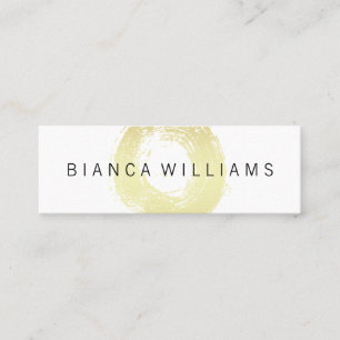 Elegant Gold Brushed Cirkel Mini Visitekaartje