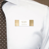 Elegant Gold Brushed Metallic Business Naamplaatje