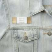 Elegant Gold Brushed Metallic Business Naamplaatje (In situ)