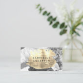 Elegant Gold Brushed Paint Texture Visitekaartje (Staand voorkant)