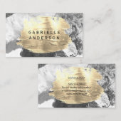 Elegant Gold Brushed Paint Texture Visitekaartje (Voorkant / Achterkant)
