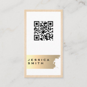 Elegant Gold Brushed   QR-etiket Visitekaartje