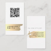 Elegant Gold Brushed | QR Label Scan (Voorkant / Achterkant)