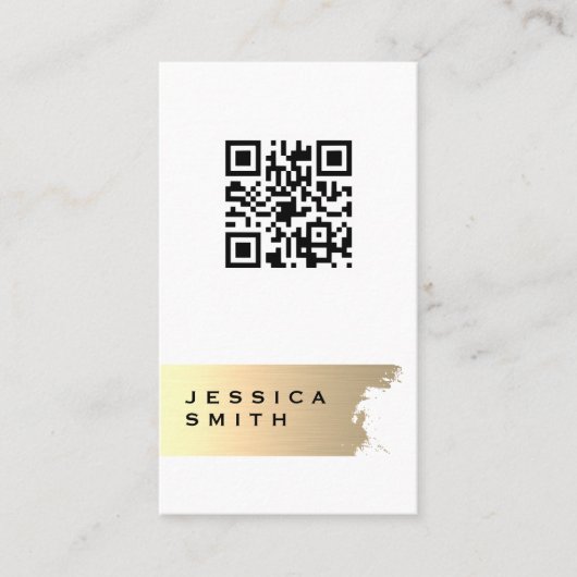 Elegant Gold Brushed | QR Label Scan (Voorkant)