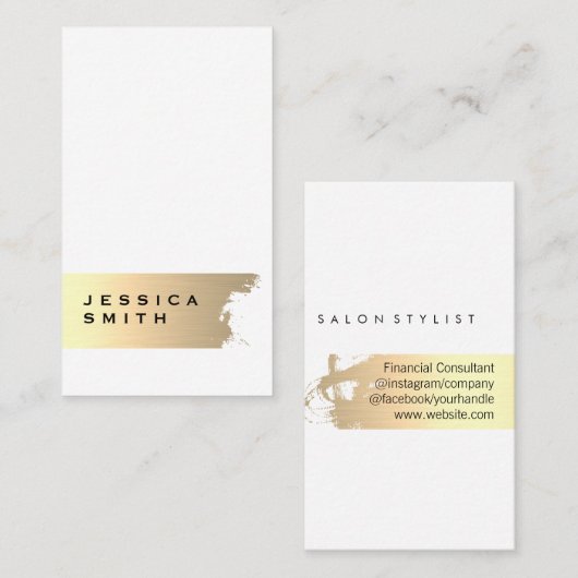 Elegant Gold Brushed Visitekaartje (Voorkant / Achterkant)